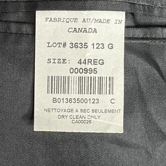 Arnold Brant Sport Coat 44 R 100% Cashmere Jacket Blazer 3 Button Black Canada - Picture 11 of 14